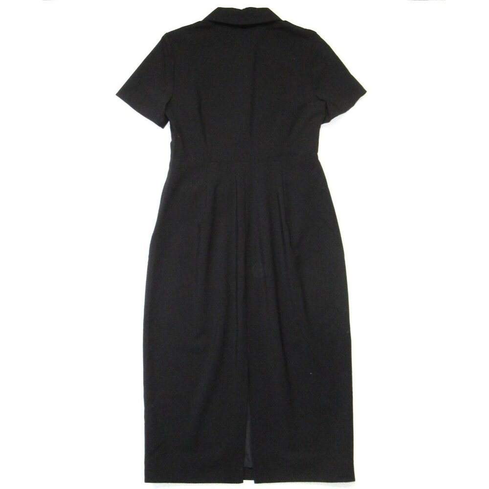 NWT J.Crew Collared Sheath in Black Bi-stretch Wool Blend Dress 6 $298 - Picture 10 of 10